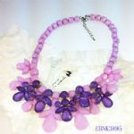 Flowers diamantes resin necklace