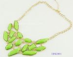 Green resin necklace