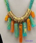Weave handmade resin necklace