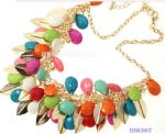 Colorful resin necklace