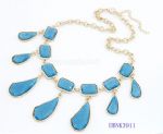 Geometry water droplets necklace