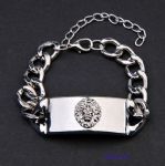 Punk style of lion heart bracelet