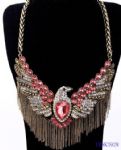 Vintage eagle tassels necklace
