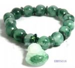 Jade bracelet with Maitreya Buddha pendant 