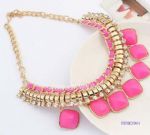 Candy color resin necklace