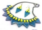 The Pentagon necklace with beads decoration
