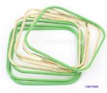 Multilayers light green square bracelet