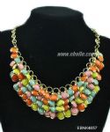 Multilayers colorful resin necklace