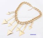 Gold plated arrow metal necklace