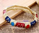 Colorful enamel bangle,folk design