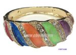 Multicolor enamel bangle
