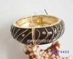 Black gold plated bangle