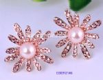 Flowers pearls earring