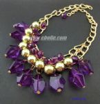 Violet style of resin necklace