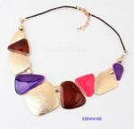 Colorful resin necklace