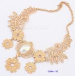 Gold plated hollowed necklace