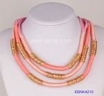 Multilayers metal tube design necklace