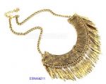 Gold plated tassels necklace