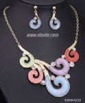 Alloy and enamel necklace