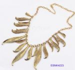 Gold plated leaves necklace