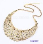Hollowed gold plated necklace