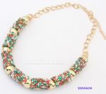 Seed beads alloy necklace