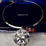 Crystal metal necklace with rhinestone pendant