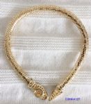 Gold plated snake shaped necklace