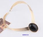 Metal choker with black inlaid 