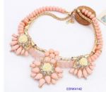 Fashionable flowers resin necklace