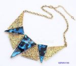 Alloy necklace inlaid resin 