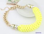 Fluorescent hemp flowers necklace