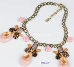 Metal neckalce with pendants decoration