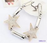 Stainless steel cube necklace with two fishstars decoration