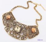 Hollowed gemstone necklace