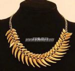 Metal bib necklace