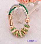 Leather cord metal bracelets