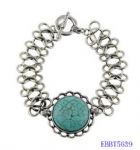 Metal bracelet with resin charms