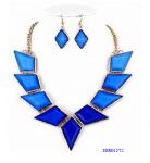 Irregular geometry charms necklace