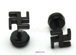 Solid Black stud earring