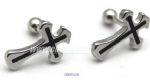 Cross design stud earring