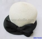 Elegant straw hats decorate with big bowknot