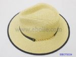 High-end Straw Hats with Leather Belt Decoration