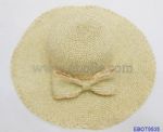 Delicate Straw Hats for Lady with Cute Bowknot