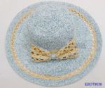 Delicate Wide Brim Straw Hats for Lady with Cute Bowknot