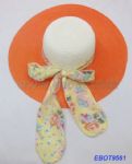 High-Grade Wide Brim Straw Hats Decorate with Ribbon