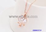 Enamel Rose Pendant Necklace