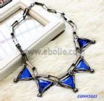 crystal metal necklace