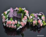 Beautiful Rose Garland and Wristband Set