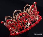 Stylish Crown Decorate with Rhinestone and Pearl
